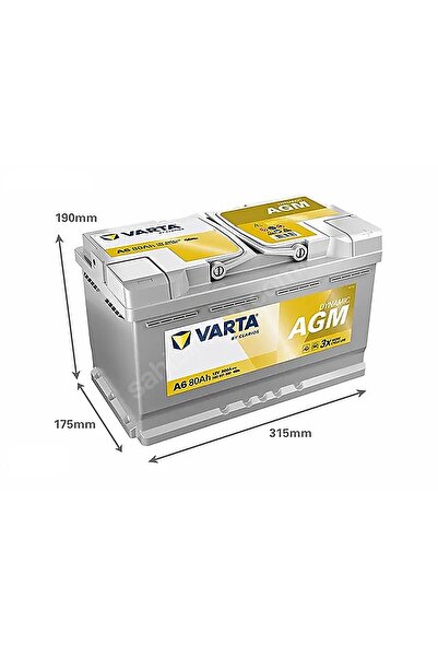 Varta 80 Ah AGM Akü A6 ( 2026 )