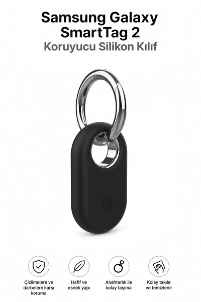 CONOCER Samsung Galaxy SmartTag 2 Uyumlu Silikon Koruyucu Kılıf Anahtarlıklı ...