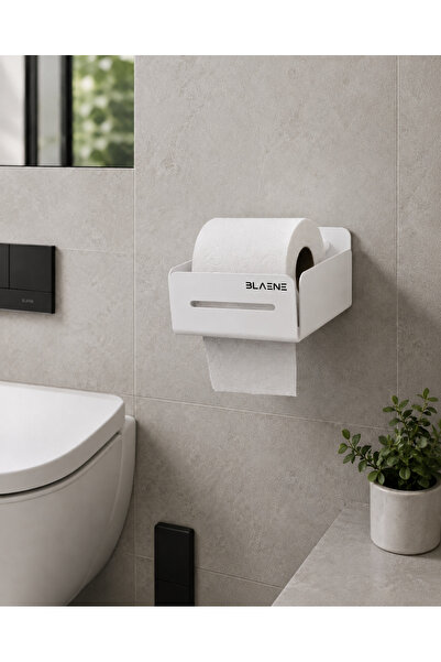 Blaene Paslanmaz Çelik Kapalı Kasa Tuvalet Kağıtlığı Wc Kağıdı Askısı mat Bey...