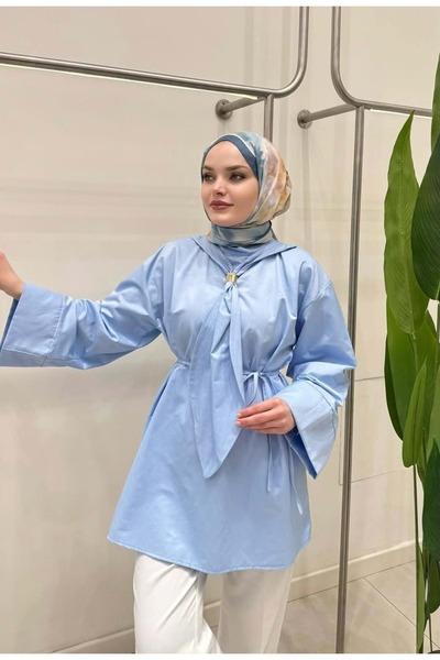Rumella 26Y5148 TUNİK FULARLI MAVİ