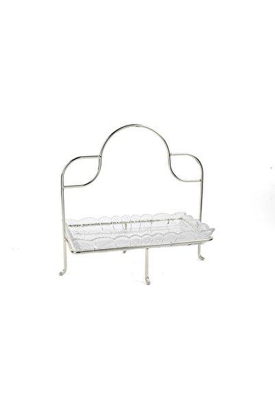 Mikasa Moor Silver Handled Glass Presentation Tray 30X33Cm