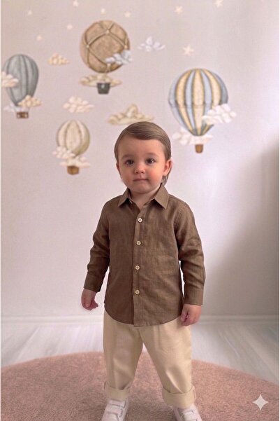 Cherry Baby Bebek Çocuk Pamuklu keten Gömlek 1 - 6 yaş