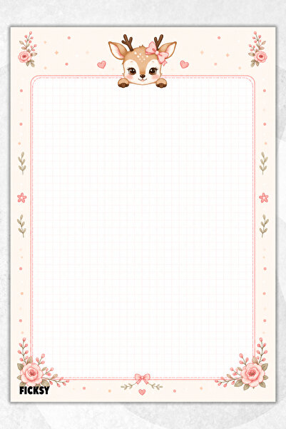 Ficksy A4 Notepad Checkered Notebook - 50 Sheets - Memopad - Notepad - Notepa...