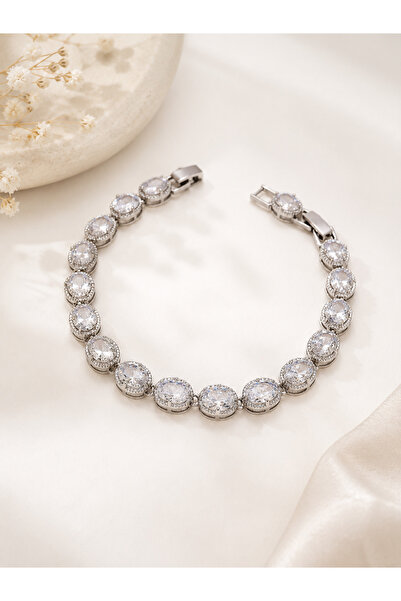 Archhazel Jewelery Archhazel Jewelery Zircon Stone Steel Tennis Bracelet