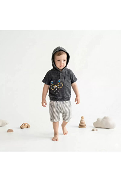 northcity n 6/24 Month Hooded Muslin Fabric Baby Set - Antiallergenic & Doubl...