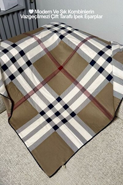 shalya scrafs New Season Double-Sided Plaid Pattern Twill Scarf Accessory Fou...