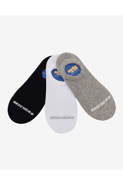 SKECHERS S2520314 Невидими чорапи, комплект от 3 броя, унисекс, СИВИ