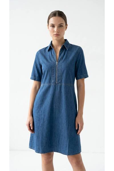 ROKH Women's Tencel Denim Summer Dress