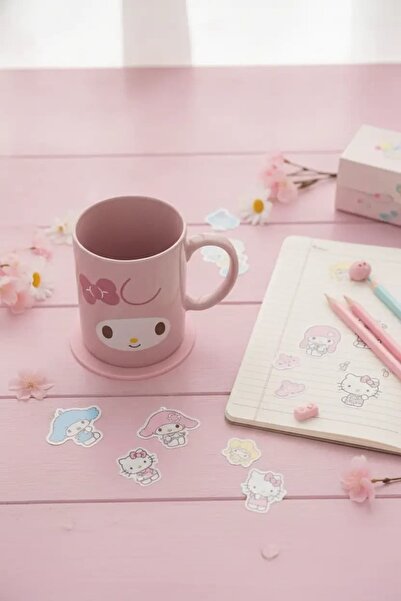 Miniso Sanrio Lisanslı My Melody Seramik Kupa Seti 340 mL – Altlıklı Tasarım