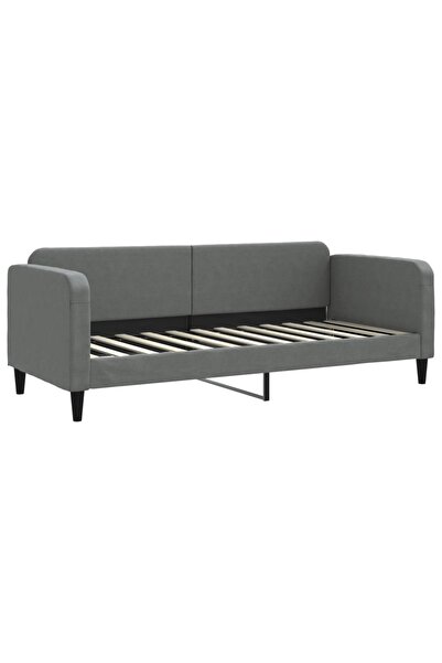 vidaxl Cadru de pat, gri închis, 80x200 cm, textil