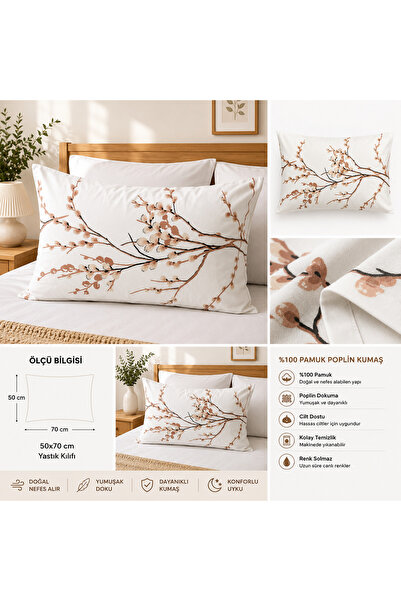 DOĞA EV TEKSTİLİ Doğanın Tüm Renkleri 2-KOMADNA JASTUČNICA 50X70 - 100% PAMUK...