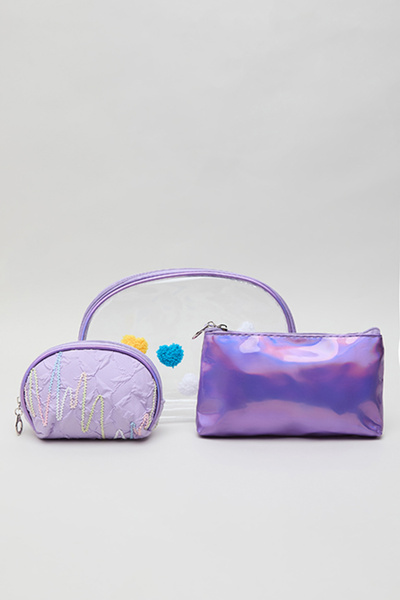 R&B 3 Pack Toiletry Pouch Set