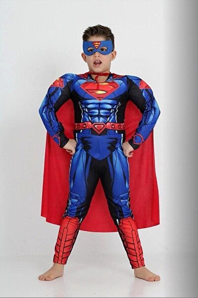 Sibel Günay Butik Kostim Supermena Mišićavog Dečaka - Kostim za Superherojsku...