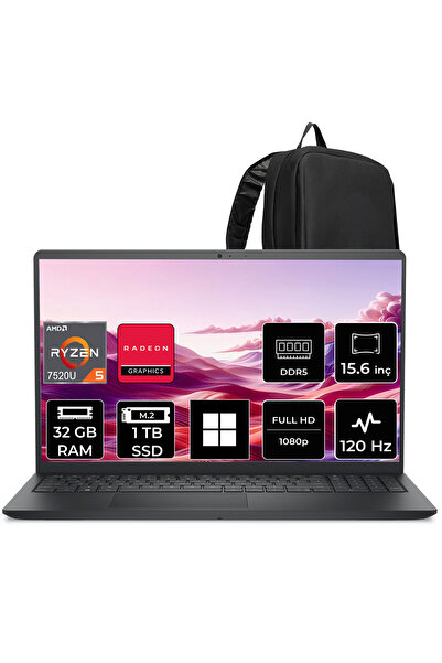 Dell Pro 15 Essential Ryzen 5 7520U 32GB RAM 1TB SSD 15.6" FHD 120Hz Win11 Ho...