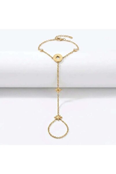 Cesicey Steel Star Figured Shahmeran Bracelet Gold Color