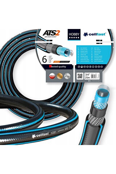 Cellfast HOBBY ATS2 3/4 " 25m FURTUN DE GRĂDINĂ NEDONDABIL, 6 STRATURI