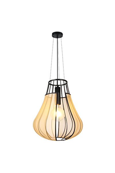 V-TAC Lampă suspendată E27, Negru Mat/Bej, 420x500 mm, IP20, 60W Max