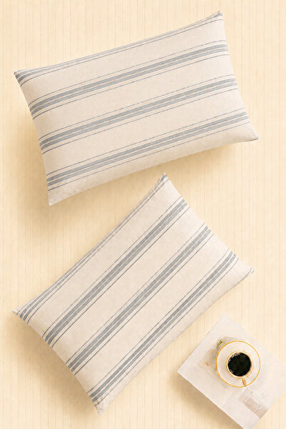 İQON |   Pattern |   Ranforce 2-Piece Pillowcase Set |   Vintage Gray