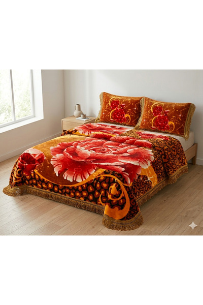 Generic Luxury Double Blanket Set 4 Pieces - Sign Kori - Nefren Box Blanket A...