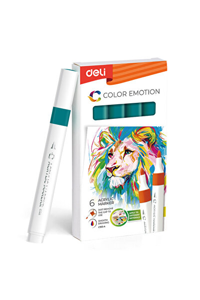 Deli Marker acrilic verde turcoaz Color Emotion