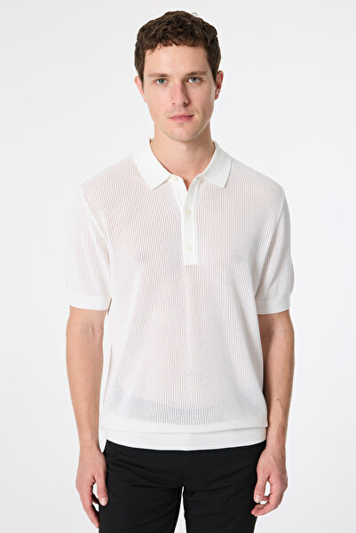 Tween Slim Fit Ekru Rayon Triko