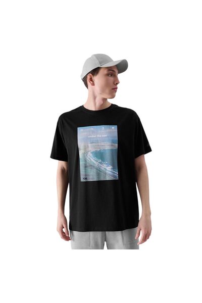 4F Tricou bărbătesc cu mânecă scurtă, mărimea L