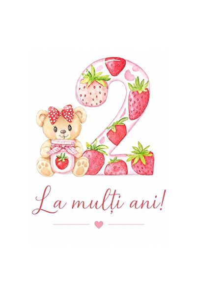 OEM Felicitare 13x18 cm cu plic, aniversare/la mulți ani 2 ani
