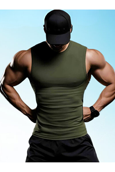 RUTBİL SPORTS Sıfır Kol Fitness Body GYM Body Sporcu Uzun Sıfır Fitness Body