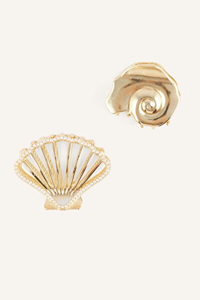 DeFacto Women's 2-Piece Sea-Themed Yellow Hair Accessory I0016Axns