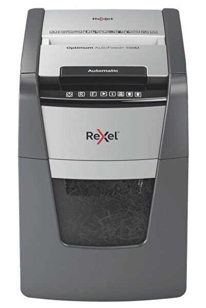 Rexel Optimum AutoFeed+ 100M Automatic Paper & Card Shredder, P5, 34L, Black