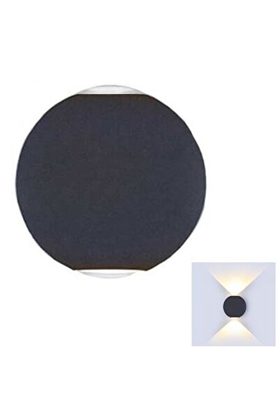 V-TAC Aplică LED de perete 6W, Alb neutru 4000K, Negru, IP65
