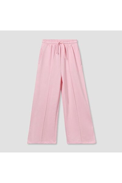 Juniors Elasticated Drawstring Waist Wide Leg Track Pants with Pockets