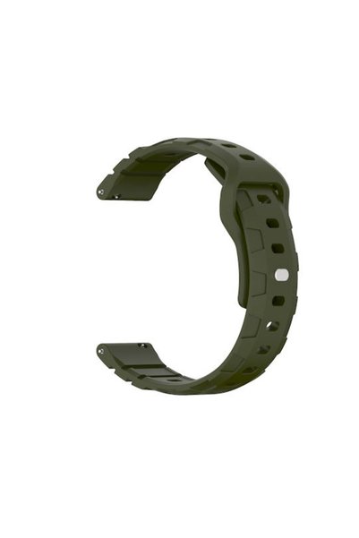 OEM Λουράκι σιλικόνης με σχέδιο Armor για Galaxy Watch 42mm, Στρατιωτικό Πράσινο