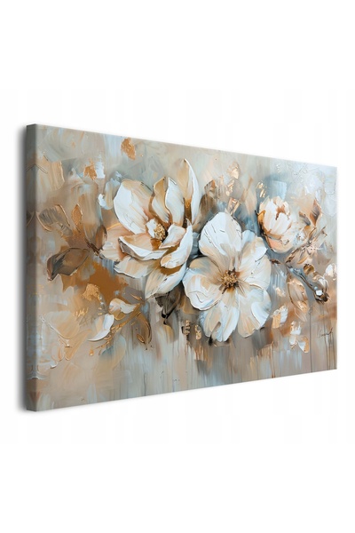Naklejkomania Tablou modern pe panza pentru camera de zi, decor, buchet de fl...