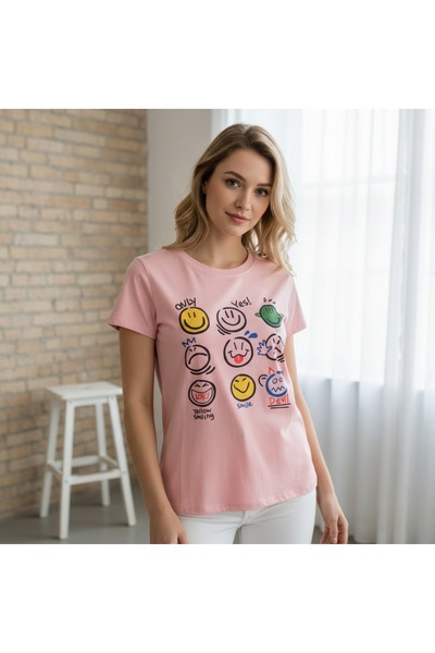 OEM Tricou de damă, bumbac, cu imprimeu NT2501-13