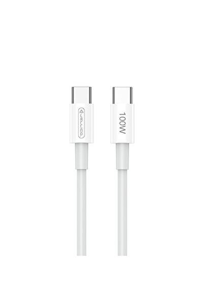 JELLICO Cablu B22 USB-C - USB-C PD 100W 1M Alb