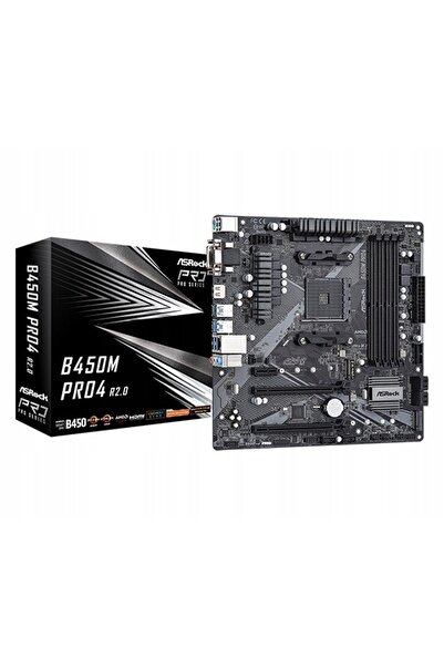 Kraft&dele Placă de bază ASrock B450M Pro4 R2.0 micro ATX AMD Ryzen AM4 4x DDR4