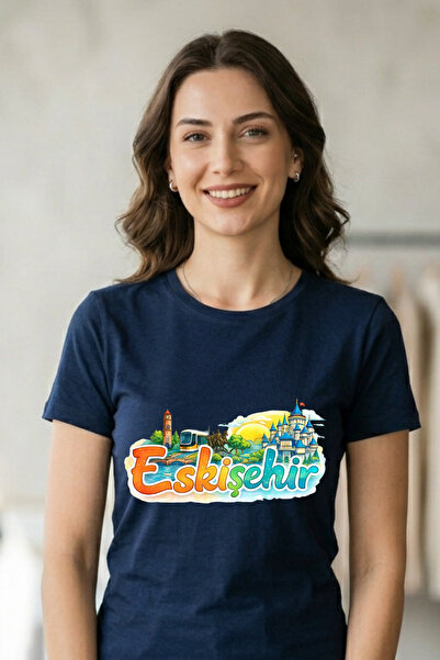Baran Işık Eskişehir City Collection Graphic Printed Unisex T-Shirt