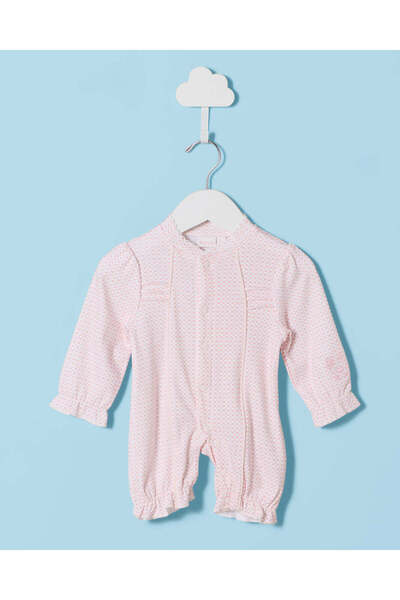 REDTAG Infant Girls Pink Plain Romper