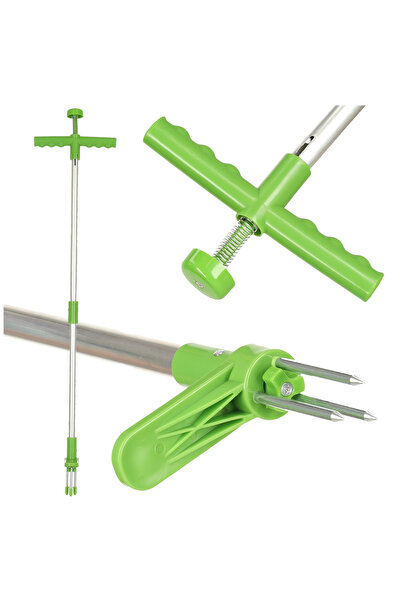 zola Weed puller, portable, aluminium and plastic, 93x20x7 cm, green