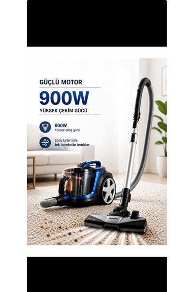 Philips Yeni Özel Seri ELVT En Güçlü Başlık Power Pro Max Yeni Nesil 900 W Süpürge