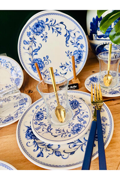 CASA DE BELLA Wi̇sta 6-Person 24-Piece Tea and Cake Set