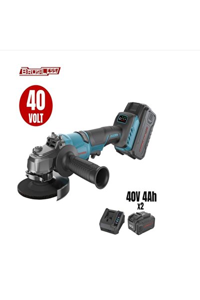 Cat Power CATPOWER KÖMÜRSÜZ AKÜLÜ AVUÇ TAŞLAMA 150 MM Lİ-İON 40V +( 4.0 ah AK...