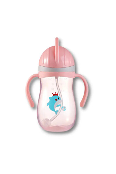 Baby Cloud Εκπαιδευτικό Ποτηράκι “Δελφινάκι” με καλαμάκι – Ροζ