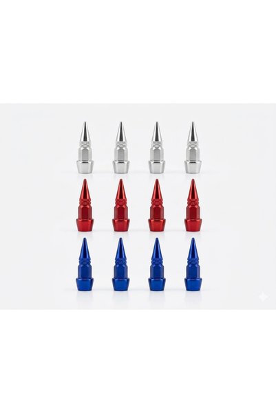 OTO SÜSLEN İSTANBUL Sivri Metal Sibop Kapağı Kırmızı 4,5cm