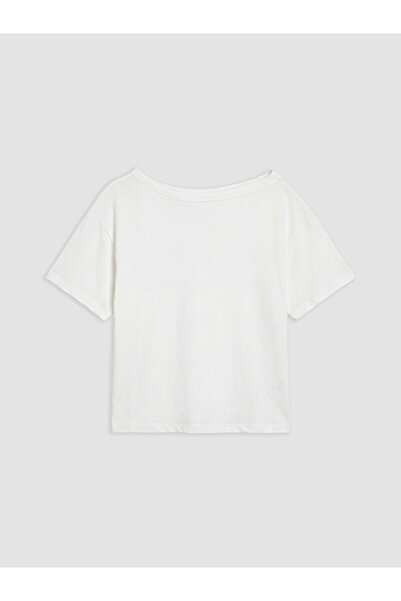 LC Waikiki Peak New Season Boat Neck Oversize Soft Touch Women's T-Shirt