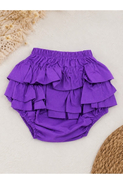 ues Baby Girl Purple Ruffle Shorts