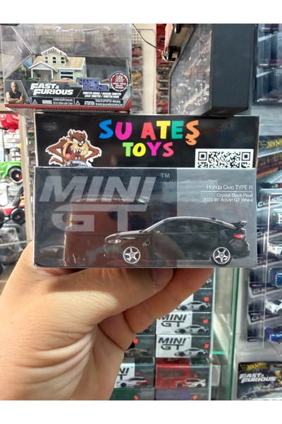 mini gt 1:64 Honda Civic Type R Crystal Black Pearl 2023 Diecast Model Araba