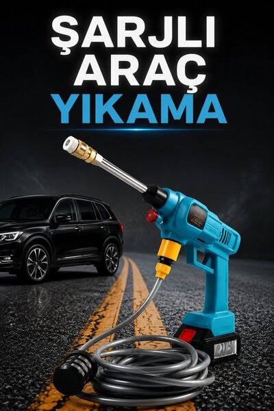 Şarjlı Ve Yüksek Basınçlı Oto Yıkama Makinesi Ve Sulama Tabancası Bahçe Yı - ECR2947-3058
