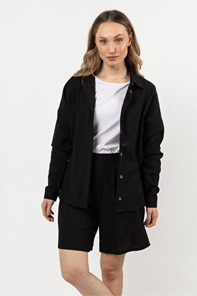 Awama Camasa dama, awama, neagra, din bumbac, XL